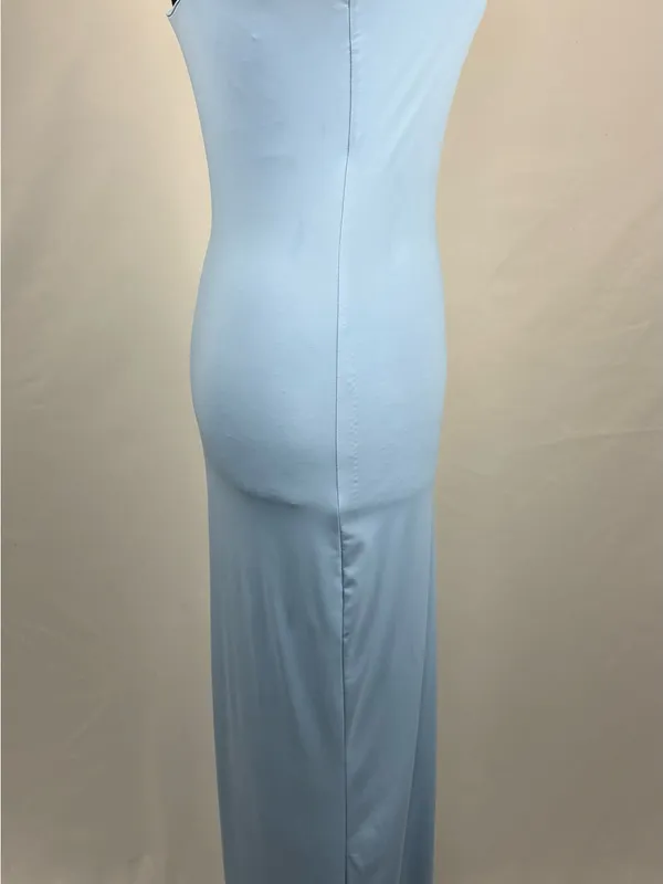 Bodycon Dress Blue Seamless Small - Image 5