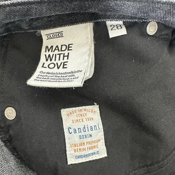 Closed‎ Jay Jeans Womens 28 Black Candiani Italian Denim Straight Leg Boyfriend - Image 7