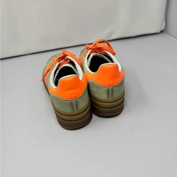 Adidas Originals GAZELLE BOLD IH7495 Sneakers Green Orange Women’s 7.5 - Image 3