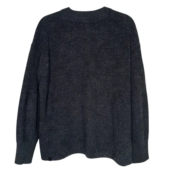 Lululemon Merino Wool Blend Ribbed‎ Crewneck Sweater Womens 10 Grey Excellent - Image 3