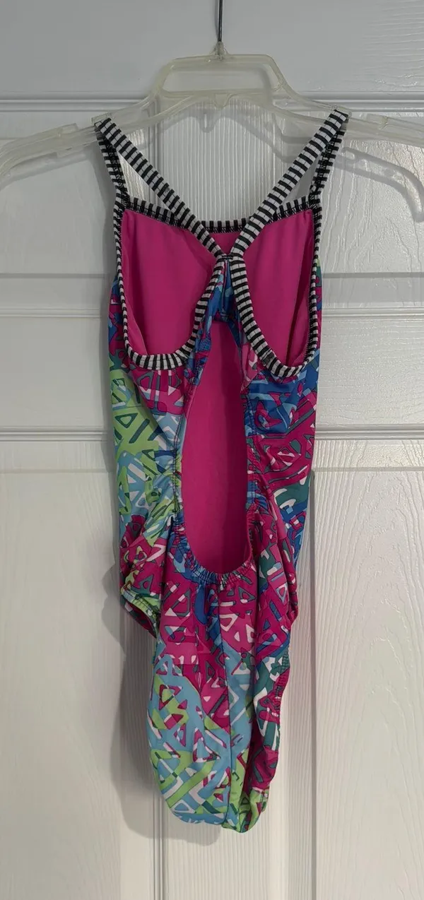 Dolfin Uglies Swimsuit, Green, Pink, Blue - Image 2