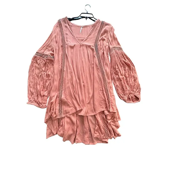 Free People Dress Small Just the Two of Us Boho Balloon Sleeve Babydoll‎ #K2-3 - Image 8