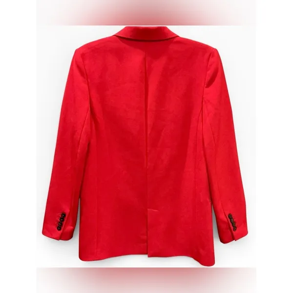 Zara‎ Red Tailored Blazer S Structured One Button Classic Jacket - Image 2