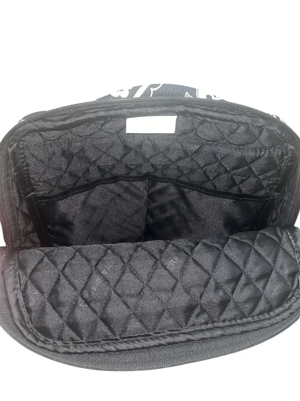 Vera Bradley Midnight Paisley Black & White Campus Backpack w/Rare Magnetic Flap - Image 4