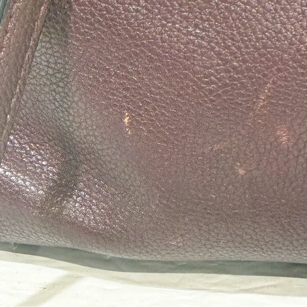 COACH‎ TURNLOCK Chain Tote 27 Zip Top Leather Shoulder Bag 57107 Oxblood - Image 3