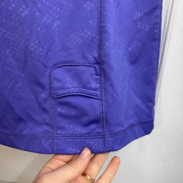 Tek‎ Gear purple blue active stretch v-neck athletic short sleeve shirt large - Image 4
