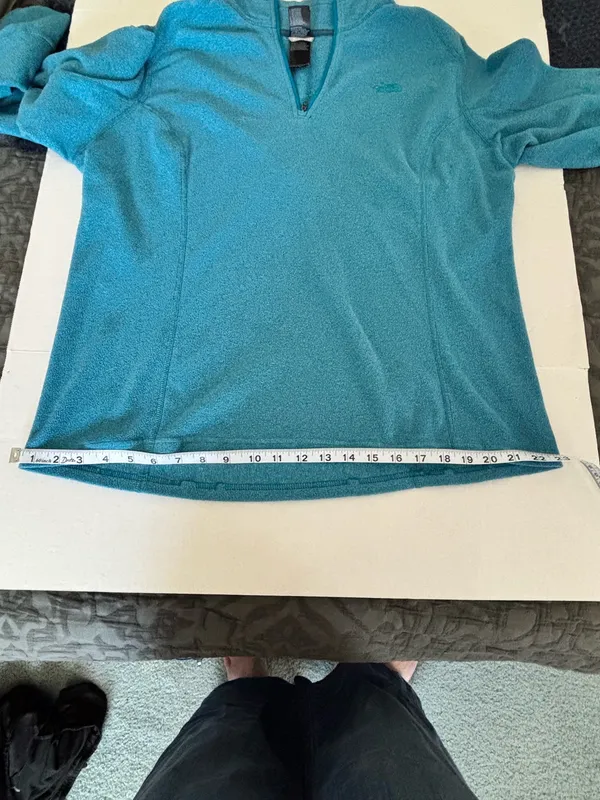 The North Face Teal Quarter Zip Fleece Pullover Women’s XL Cozy Outdoor Jacket - Image 5