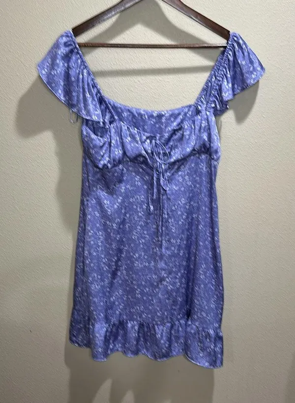 Zara size large purple floral babydoll dress - Image 5