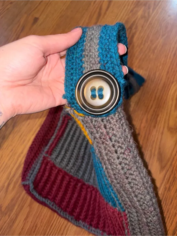Handmade crochet bag Blue - Image 3