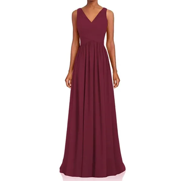 Woman’s A-Line V-Neck Chiffon Prom Bridesmaid or Formal Dress Size 8 NWT - Image 11