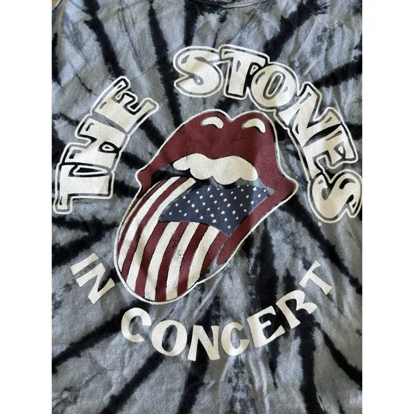 Alice‎ + Olivia Jeans Rolling Stones Sleeveless Tee Tank Medium/Large Tie Dye - Image 3