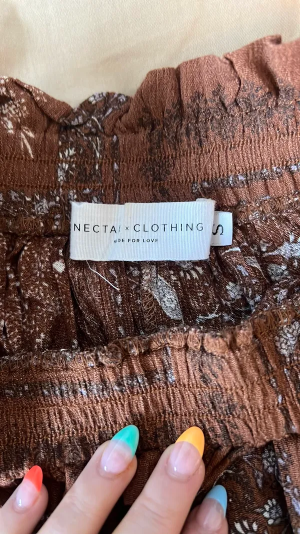 Nectar Clothing Brown Two-Piece Skirt Set - Image 3
