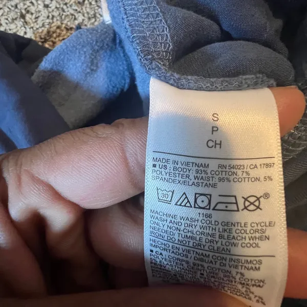 Old Navy Maternity Navy Blue Fleece Jogger Pants‎ High Rise Small S - Image 3