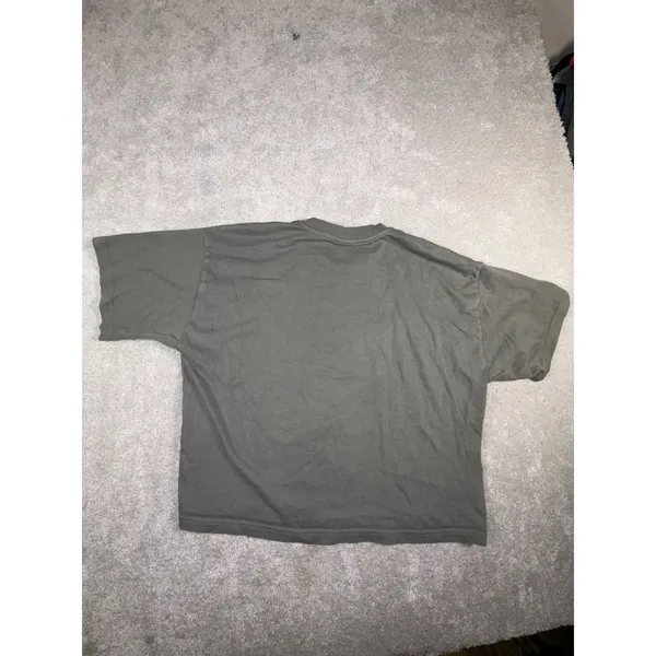 gymshark gray oversized cropped t shirt large embroidered logo - Image 7