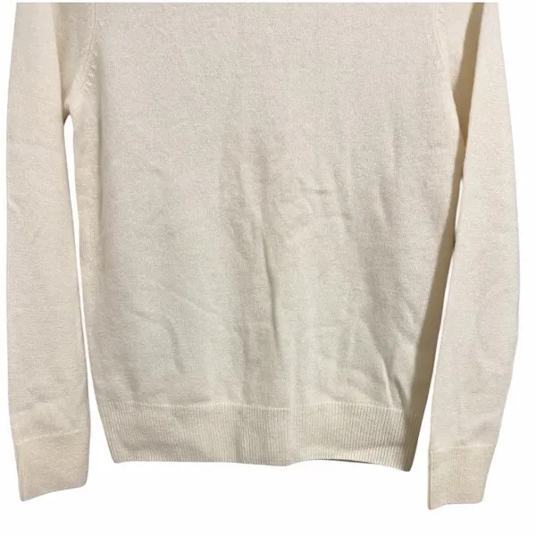 Quince Mongolian Cashmere Crewneck Sweater Ivory Women's‎ Size X-Small - Image 5