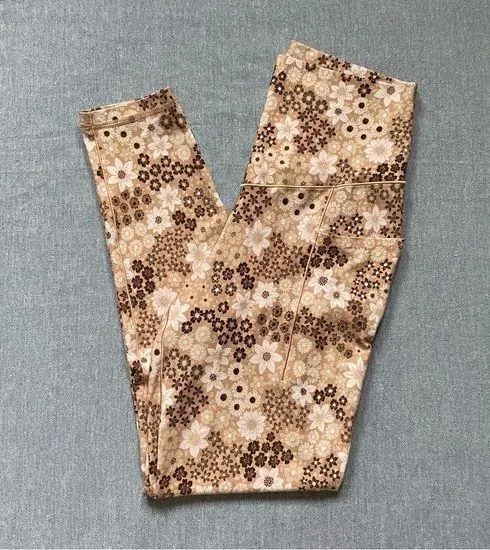 Aerie Offline Real Me High Waisted Pocket Legging Floral Size L in Soft Oat - Image 2