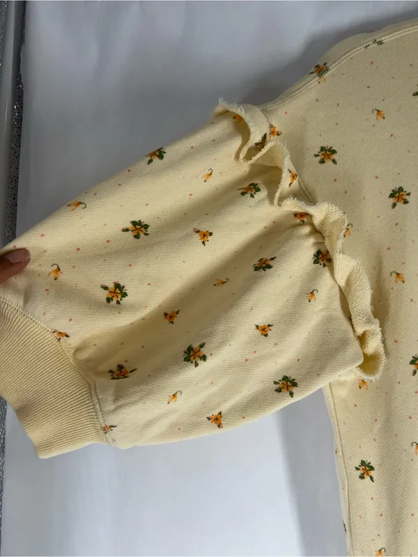 Something Navy Esmeralda Ruffle Floral Jumpsuit Yellow Size S NWT - Image 5