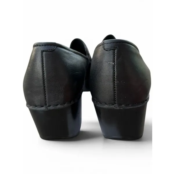 Dansko Tenley Black Leather Clogs Slip On Comfort Shoes EU 40 Nurse Career Class - Image 4