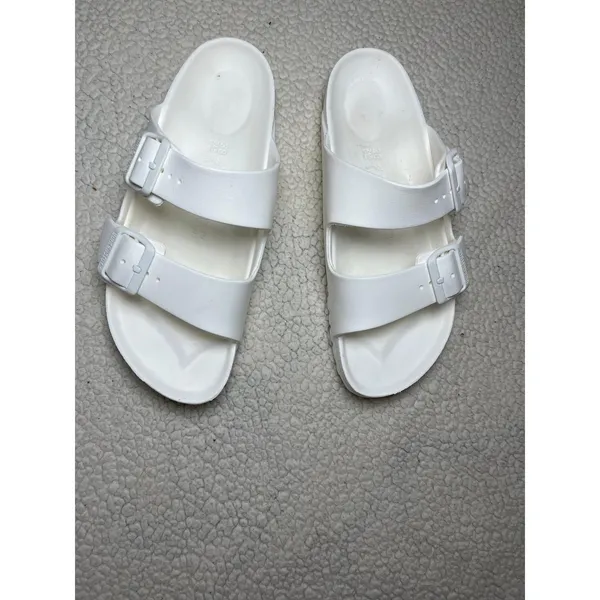 Birkenstock Arizona EVA Sandals White Slip On Water Resistant Size 38 - Image 3