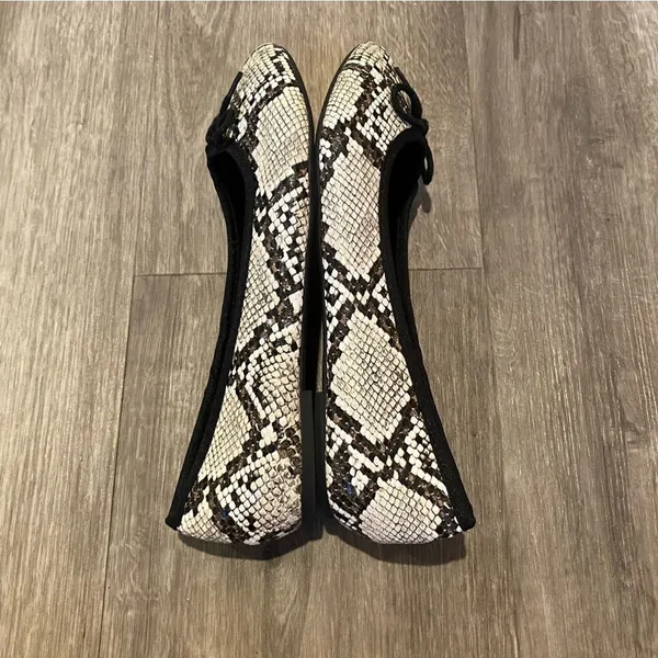 French Connection Diana Snake Print Bow Ballet Flats Women’s 6 - Image 4