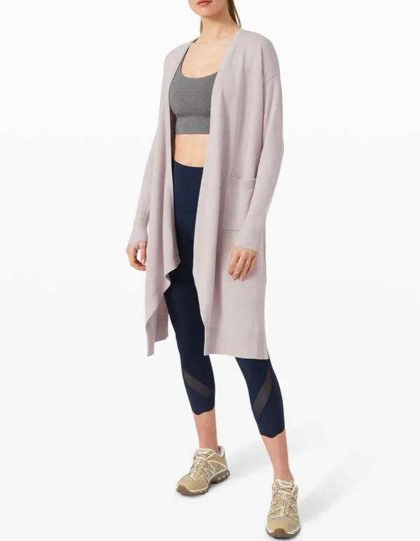 Lululemon Lunar Lengths Wrap Sweater Iced Iris 4 - Image 7