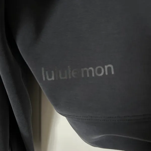 Lululemon Perfectly Oversized Cropped Crew Sweatshirt Charcoal Grey LW3EZLS Sz 6 - Image 5