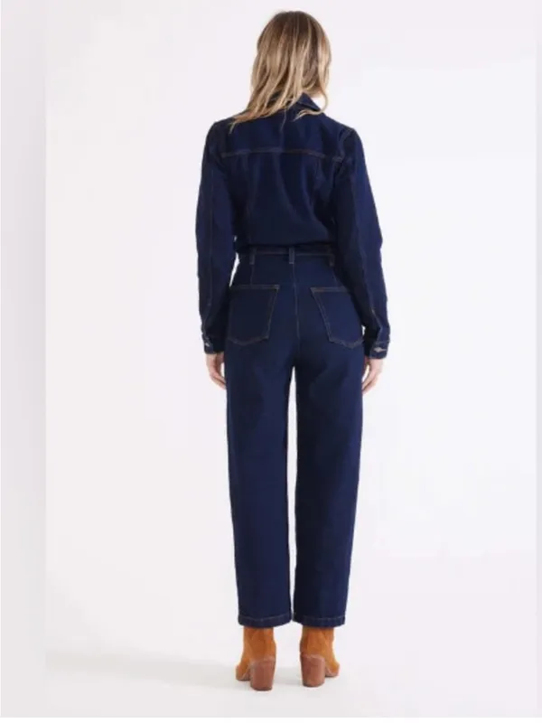 Etica Farrah Denim Boilersuit Jumpsuit in Night Swim - Image 2