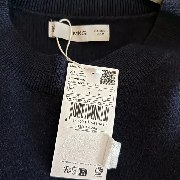 NWT Mango Striped Knit Sweater Size M - Image 4