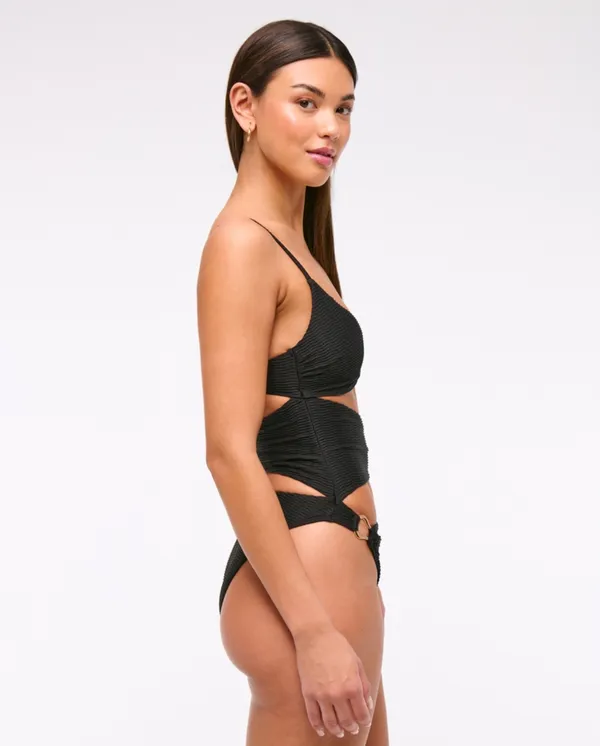 Abercrombie Black Cut-Out Bathing Suit - Image 3