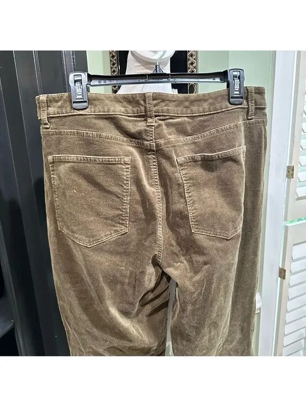 Talbots Olive Green Straight‑Leg Corduroy Jeans – Size 12 - Image 4