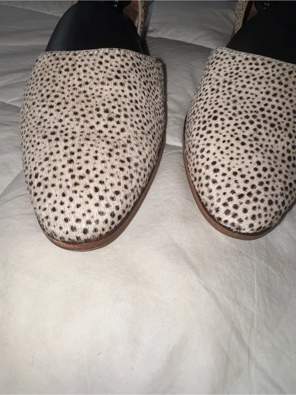 Madewell Black Vamp Spotted Cream Loafers - Image 8