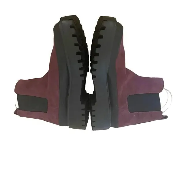 Nordstrom Rack Bellamy Faux Suede Chelsea Boots Wine Womens 8.5 Waterproof - Image 9