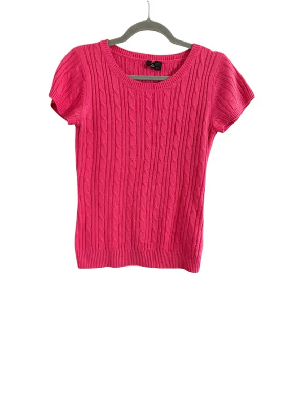 Women's H&M Cable Knit Scoop Neck Sweater Pink Size 6 - Image 9