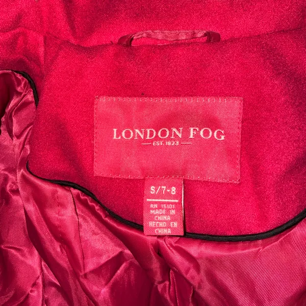London Fog Women's Vibrant Red Pea Coat - Image 4