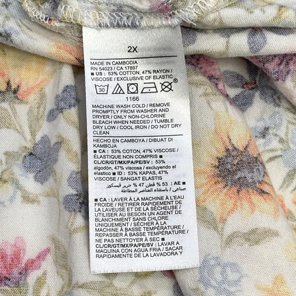Old Navy Women Floral Cami Dress Size 2X Sleeveless Tie Strap Ruffle Hem Cottage - Image 10