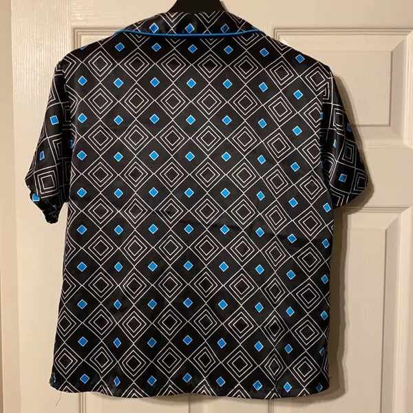 90s VS short sleeve button down pj shirt - Image 2