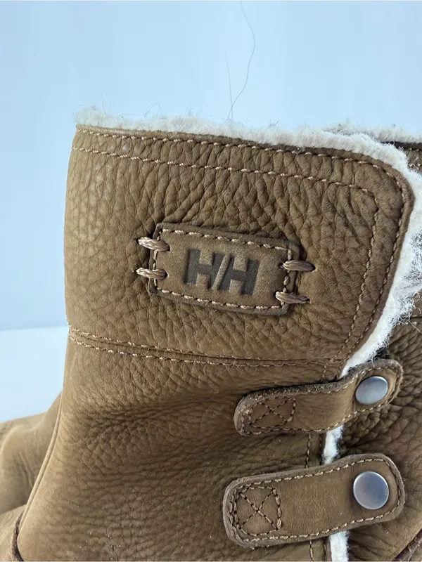 Helly Hansen‎ Waterpoof Leather Shearling Winter Pull On Boots in Brown Size 5.5 - Image 7