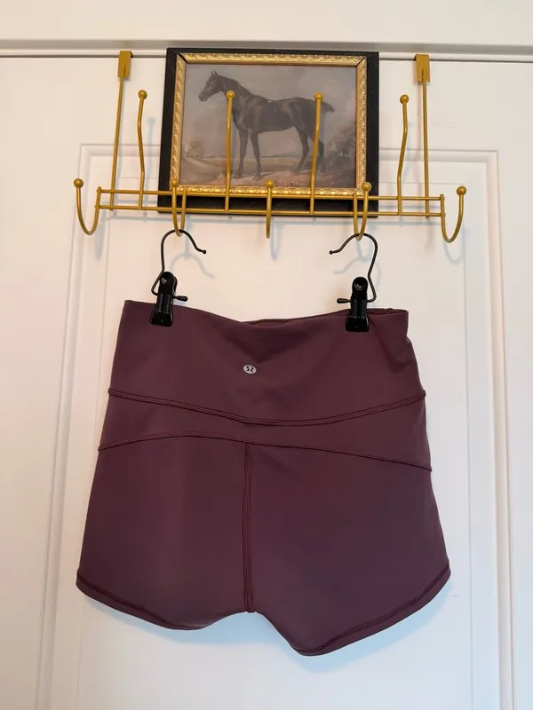 Lululemon In Movement Everlux High-Rise Maroon Biker Shorts 2.5" - Image 3