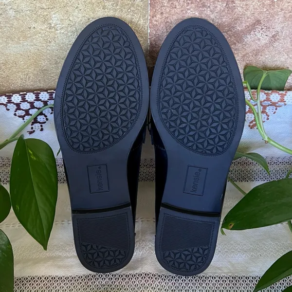 NEW Kensie Women’s Slip-On Gitty Dark Academia Penny Black Loafers, Size 7.5M - Image 3
