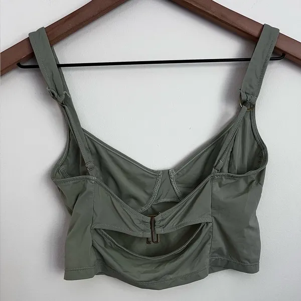 Free People Intimately Mellow mood crop top corset Green Tee Leaves XS - Image 3