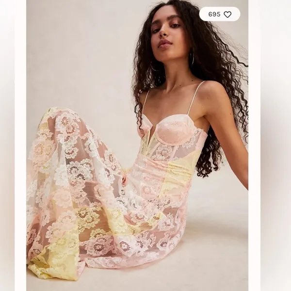For Love &‎ Lemons Blossom Maxi Dress Free People Small - Image 2