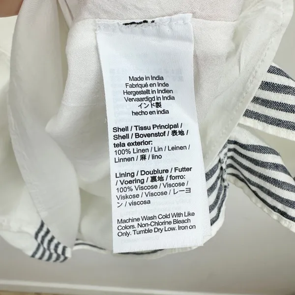 J.Crew Maxine Sailor Stripe Dress Linen A Line White Preppy Retro Resort XS NWT - Image 9