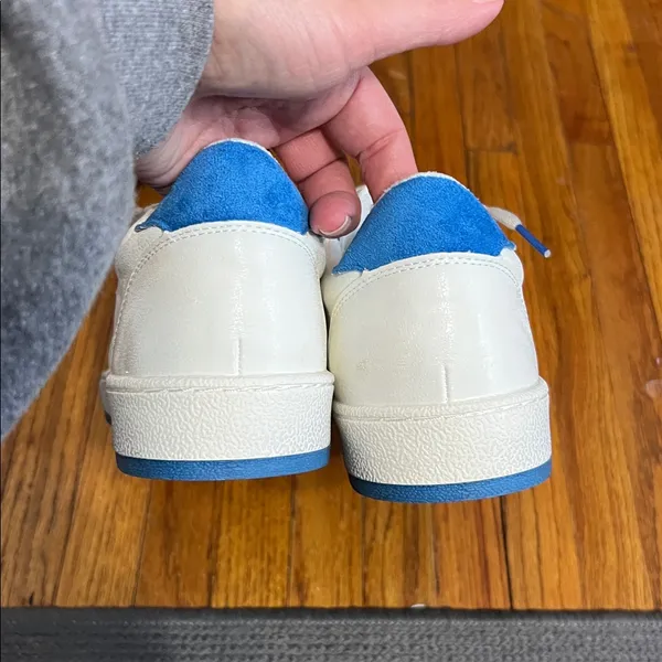 ShuShop White and Blue Women's Sneakers Size 8.5 - Image 5