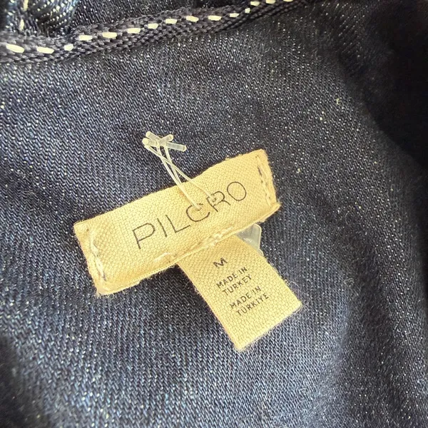 Anthropologie Pilcro Dark Blue Denim Blazer dress size‎ medium - Image 6