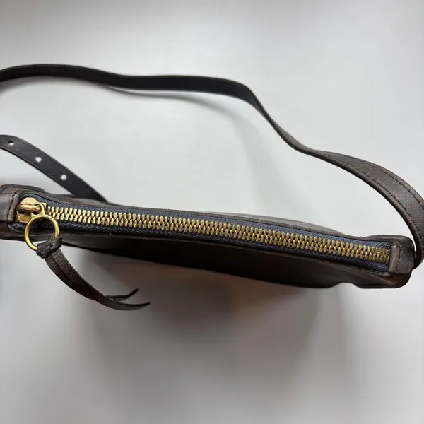 Madewell The Simple Crossbody Leather Bag Small Rectangle Purse Distressed Blue‎ - Image 5