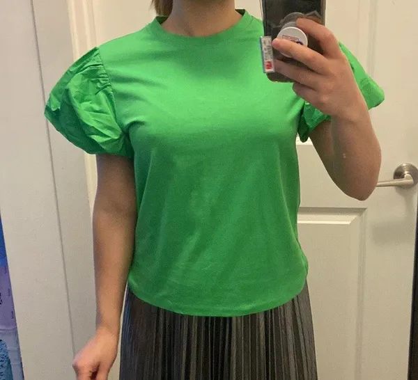 ZARA balloon shoulder top. S - Image 8