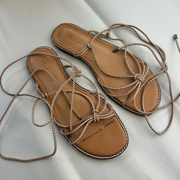 Madewell Leather Lace up Gladiator Sandals - Image 3