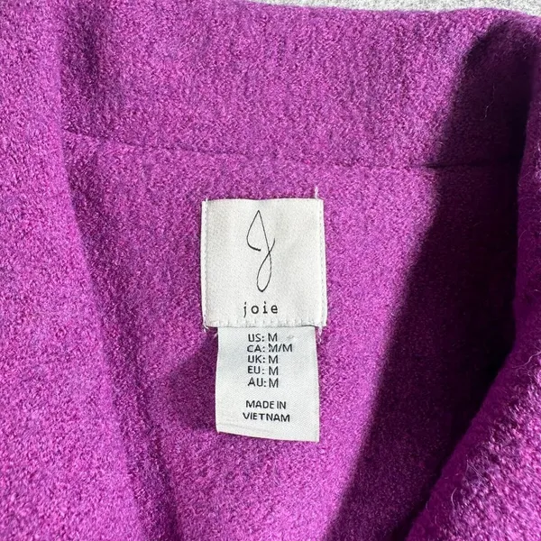 Joie Medium Jacket Button Boiled Wool Purple Pockets Shacket Womens Long Sleeve‎ - Image 9