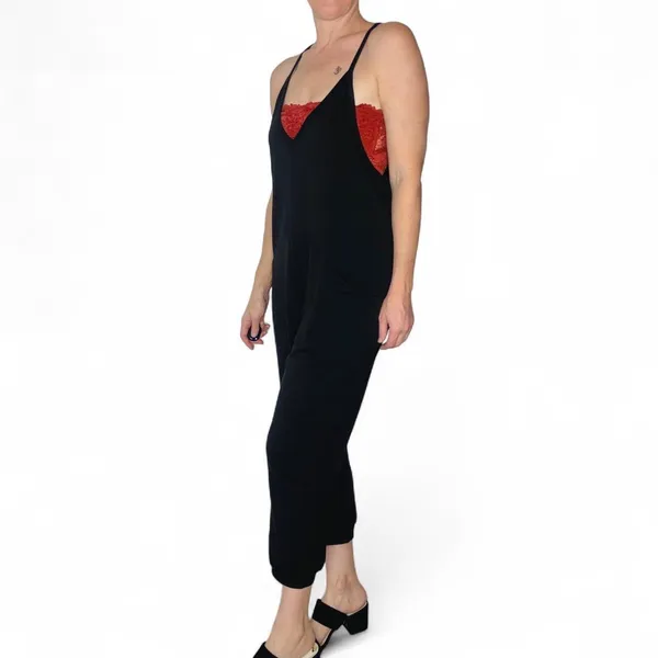 Wild Fable Black Casual Athletic Cropped Sleeveless Jumpsuit - Image 2