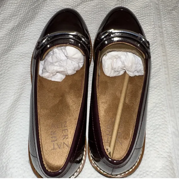 Naturalizer Elin Loafer In Cinnamon Brown Faux Leather Sz 8.5 - Image 3